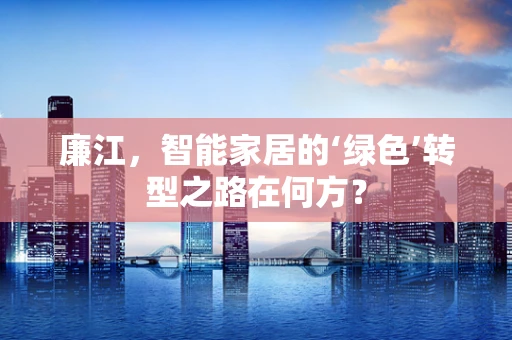 廉江，智能家居的‘绿色’转型之路在何方？
