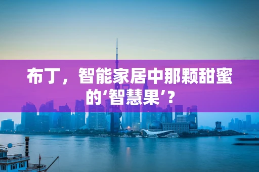 布丁，智能家居中那颗甜蜜的‘智慧果’？