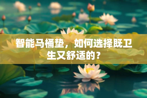 智能马桶垫，如何选择既卫生又舒适的？